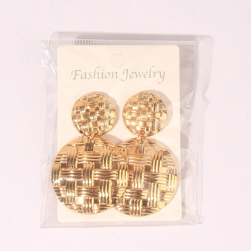 Fashion Punk Round Metal Earrings