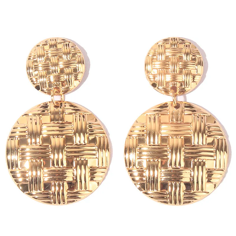 Fashion Punk Round Metal Earrings