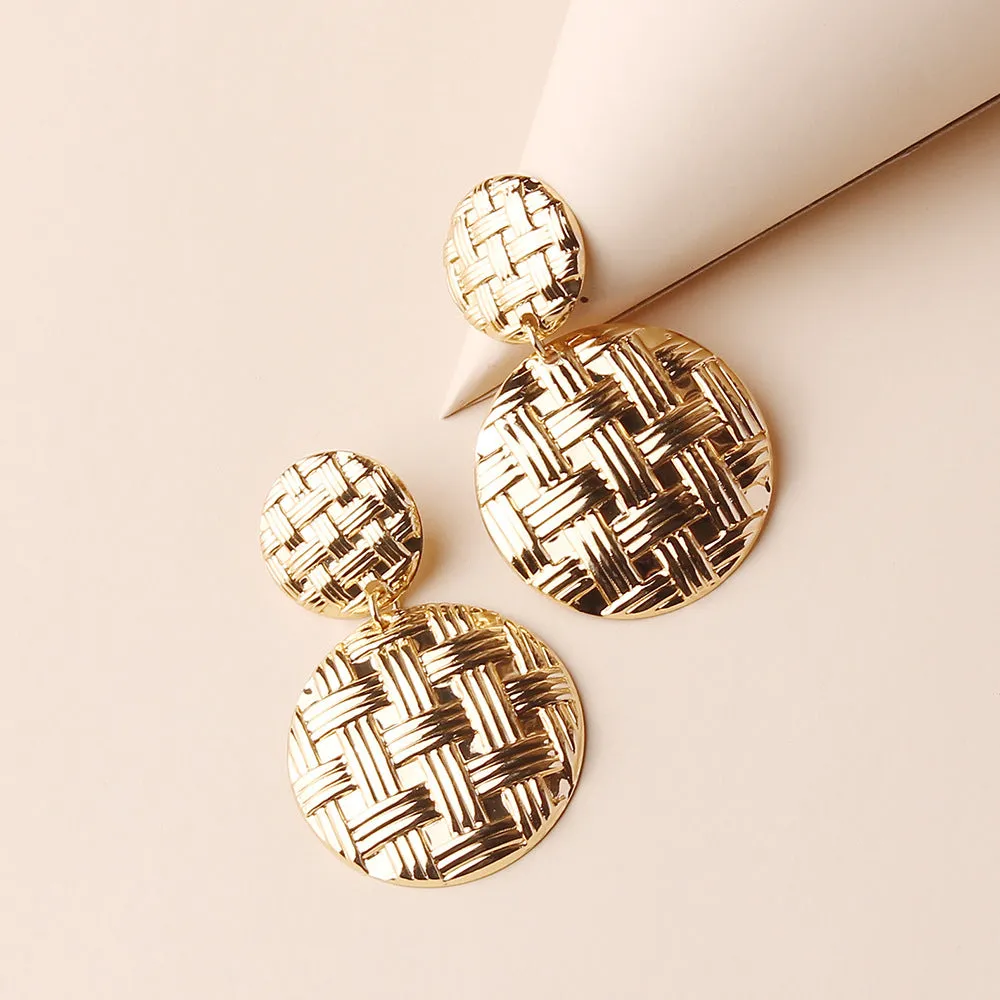 Fashion Punk Round Metal Earrings