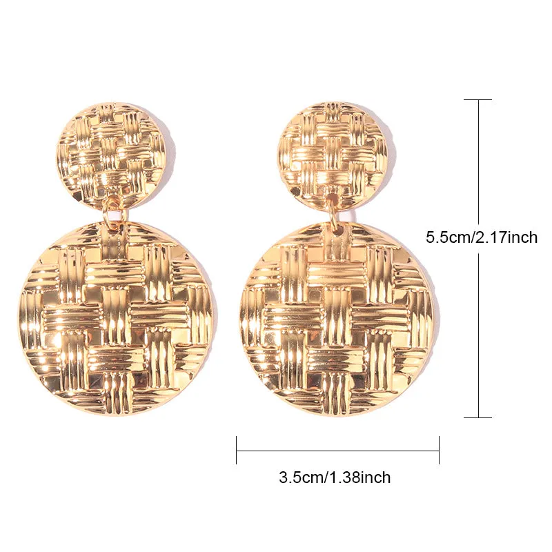 Fashion Punk Round Metal Earrings