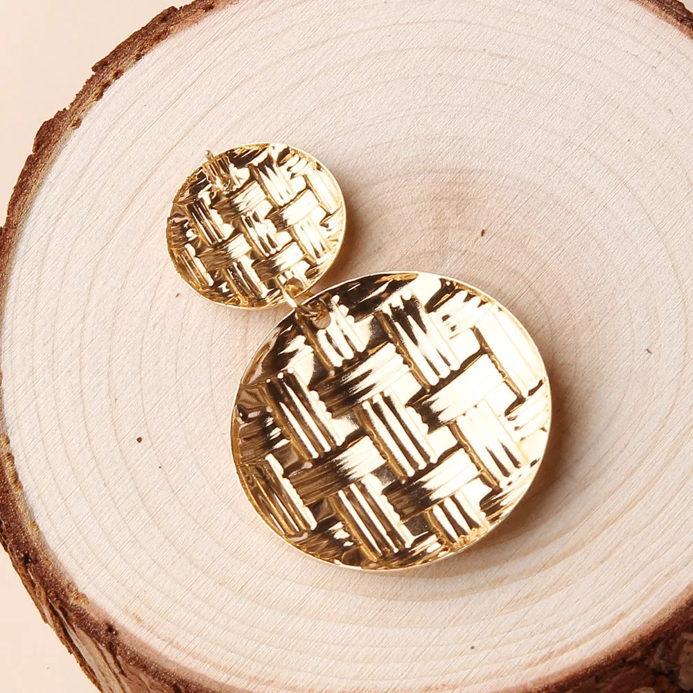 Fashion Punk Round Metal Earrings