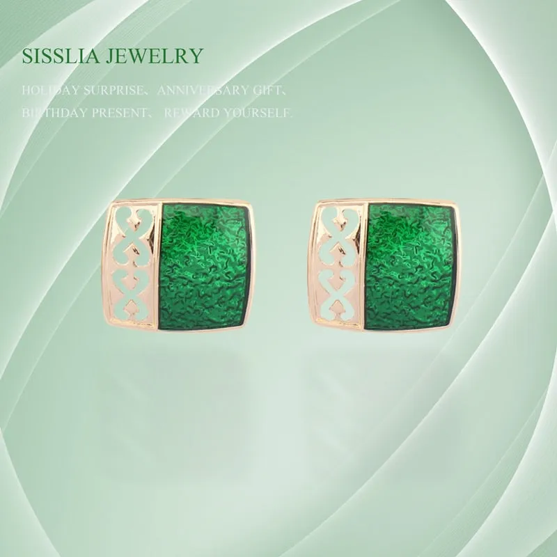 Fashion S925 Green Earrings