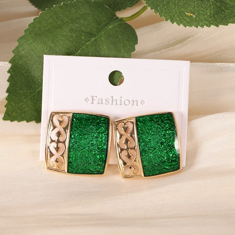 Fashion S925 Green Earrings