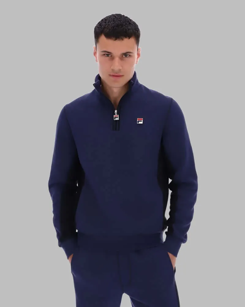 FILA TAYLOR Half Zip Sweat Top Navy