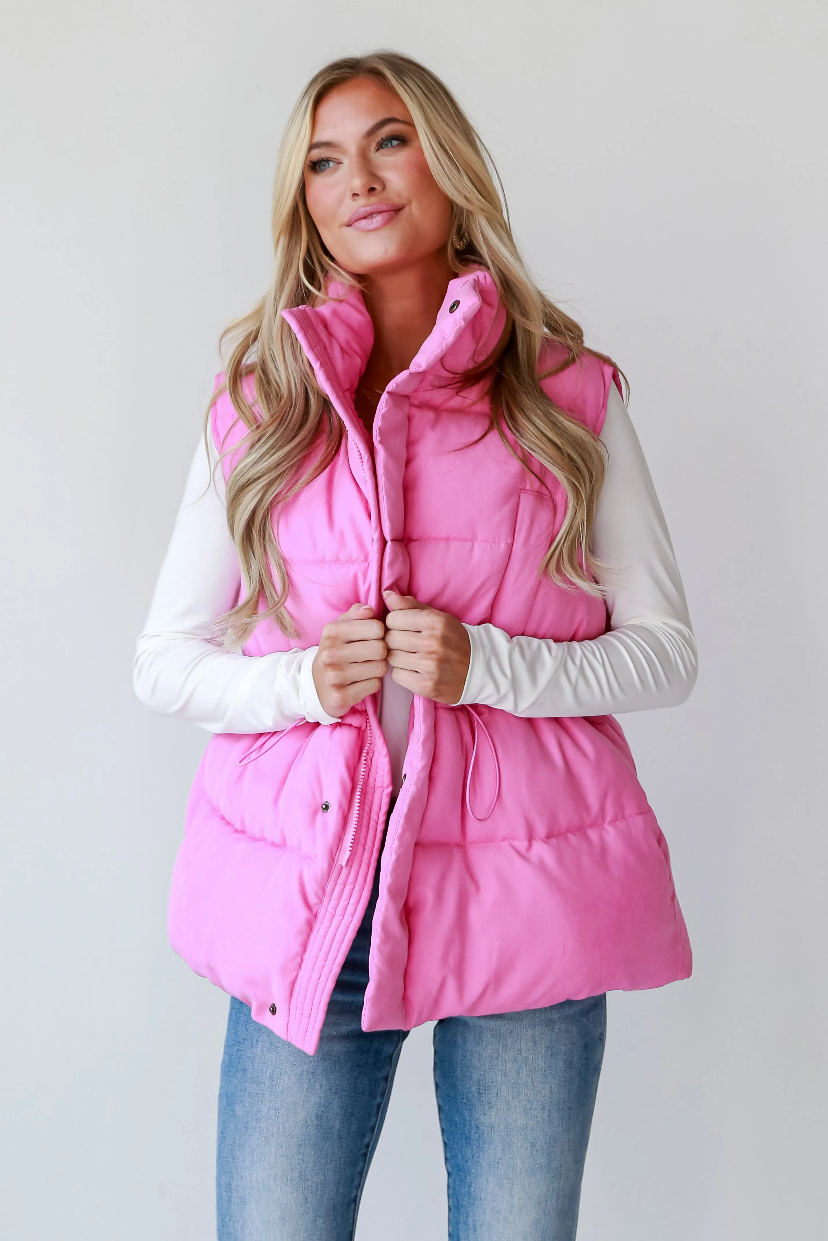 FINAL SALE - That's All You Pink Puffer Vest