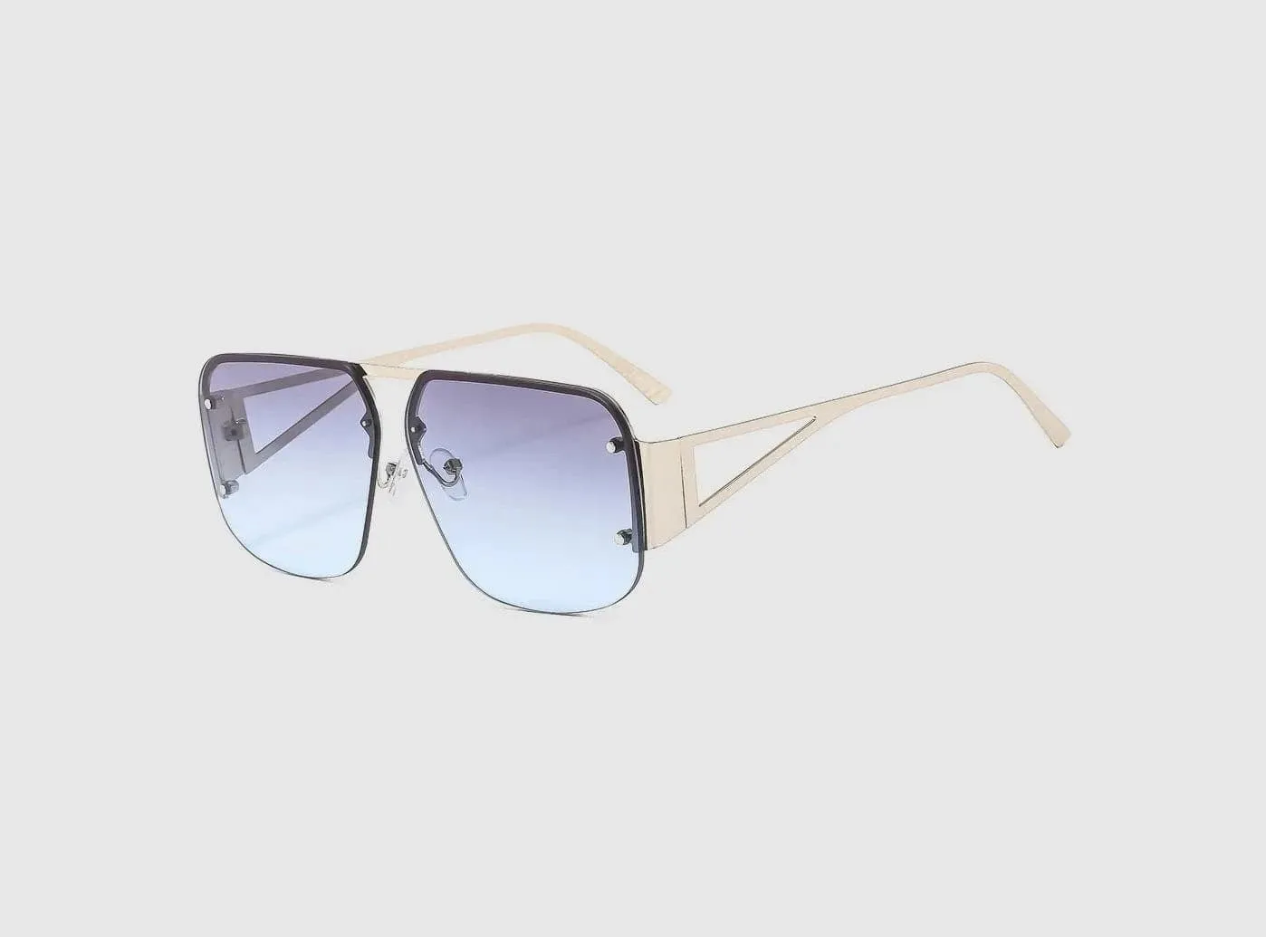 FitVille Premium Metal Semi-Rimless Sunglasses