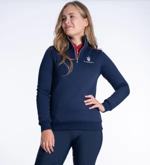 Fleece Quarter Zip Navy & Silver