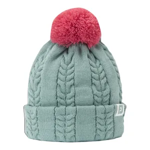 FootJoy Ladies Dot Jacquard Cable Knit Golf Bobble Hat 35948