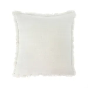 Frayed Edge Pillow Ivory