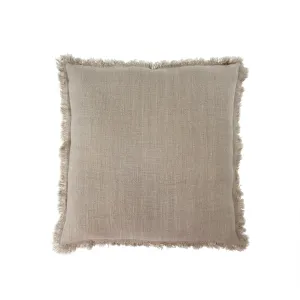 frayed | light grey pillow