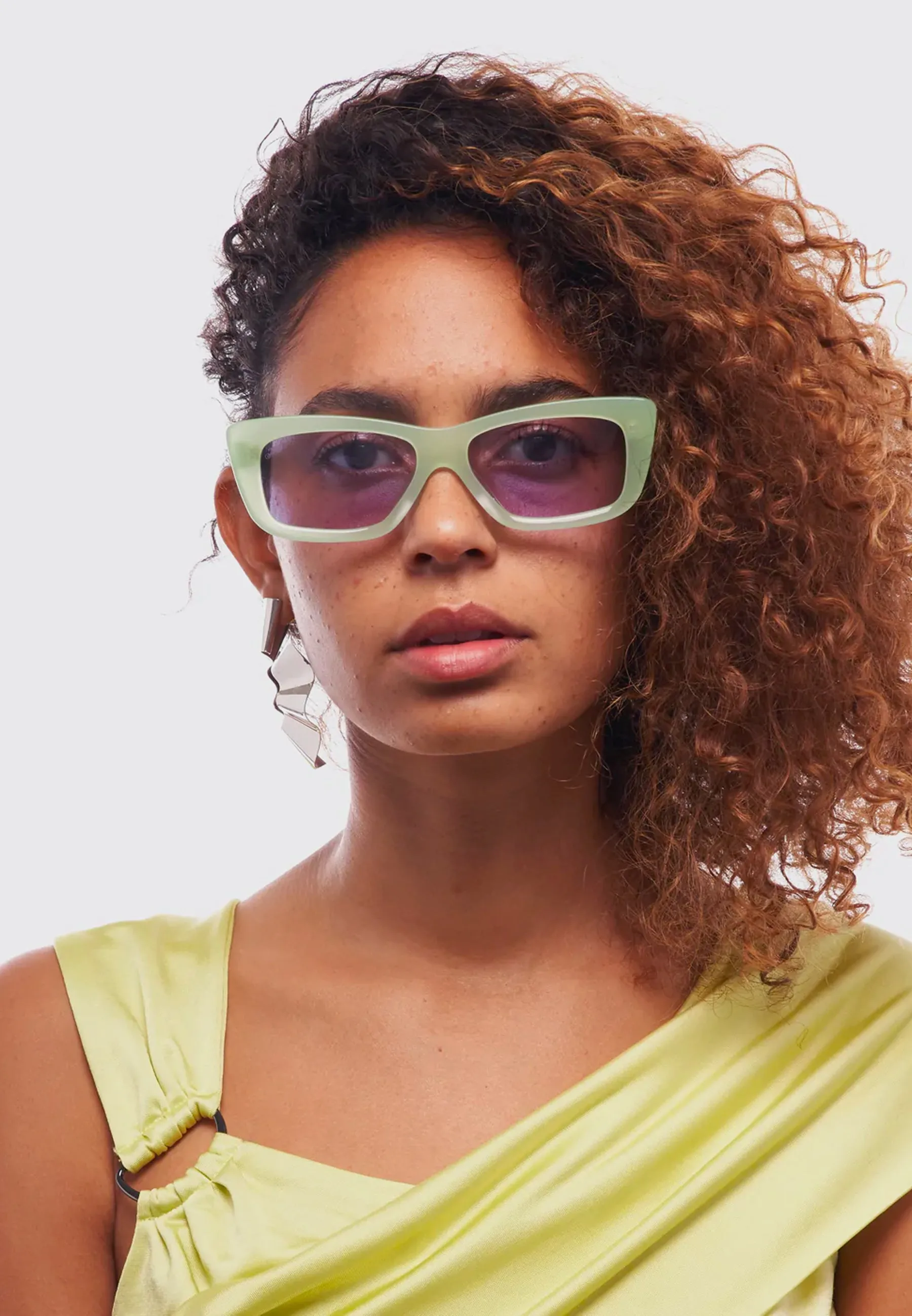 Frenzy Sunglasses - Jade/Violet Lens