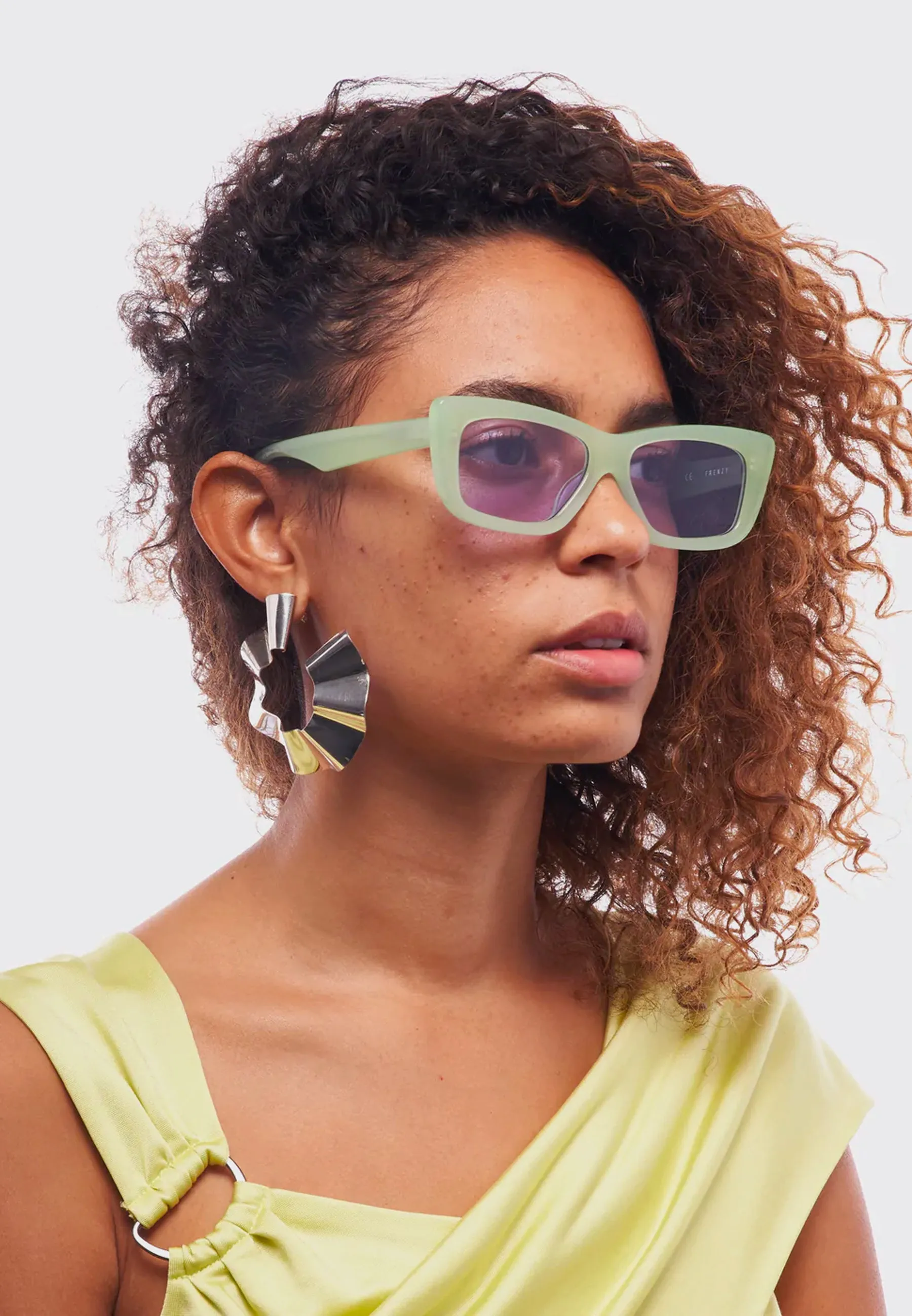 Frenzy Sunglasses - Jade/Violet Lens