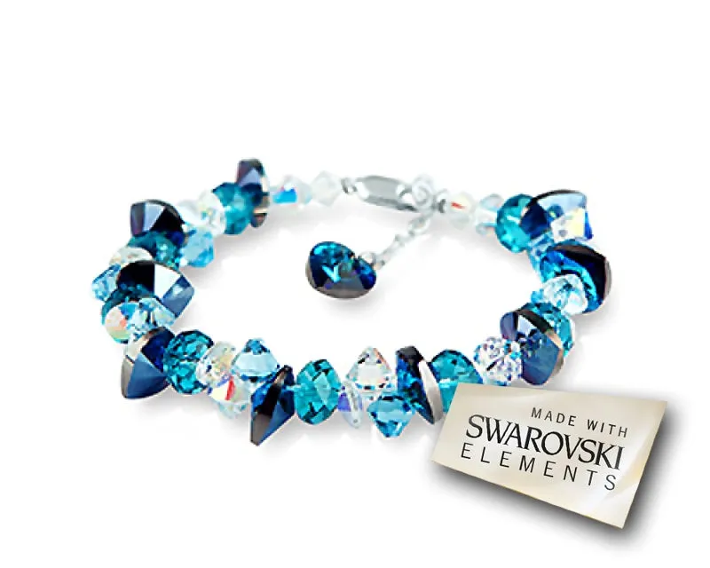 Frigid Cobalt Ice Bling Swarovski Crystal Bracelet