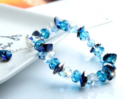 Frigid Cobalt Ice Bling Swarovski Crystal Bracelet