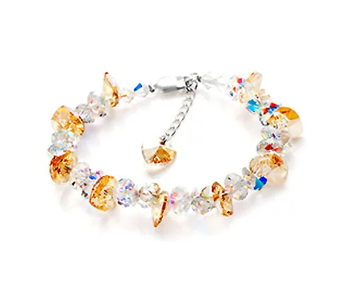 Frigid Orange Ice Bling Swarovski Crystal Bracelet