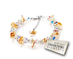 Frigid Orange Ice Bling Swarovski Crystal Bracelet