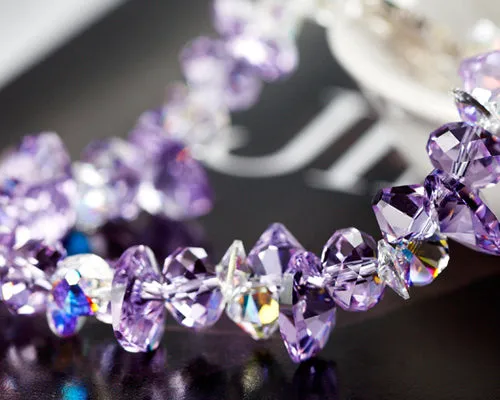 Frigid Violet Ice Bling Swarovski Crystal Bracelet