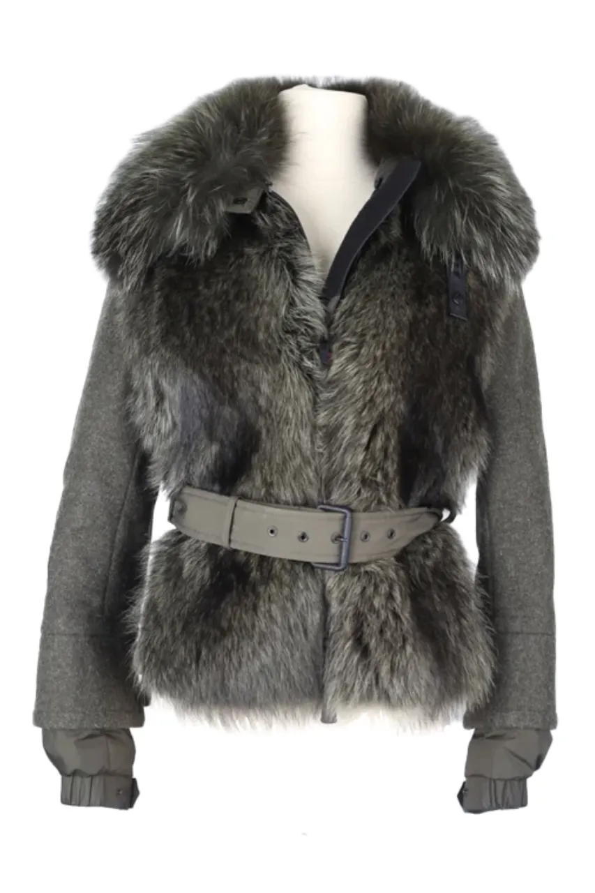 Fur Front Down Filled Puffer Jacket