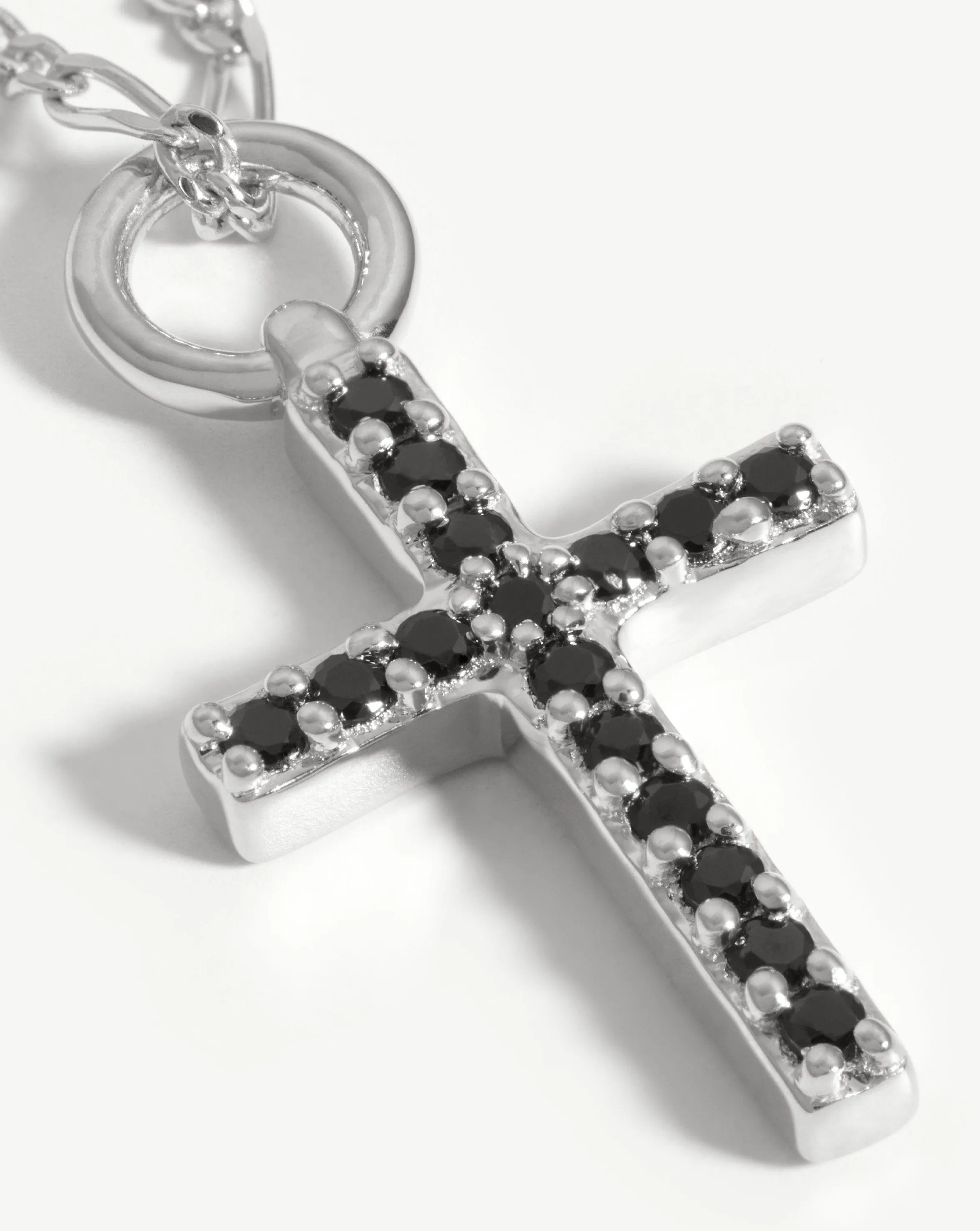 Fused Pave Cross Necklace