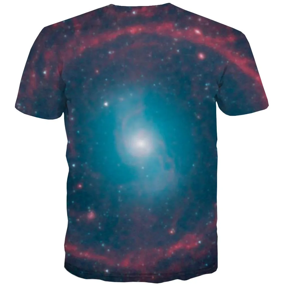 Galaxy T-shirt Men Planet T-shirts Graphic Starry Sky T shirts Funny Colorful Tshirt Printed Harajuku Tshirts Novelty