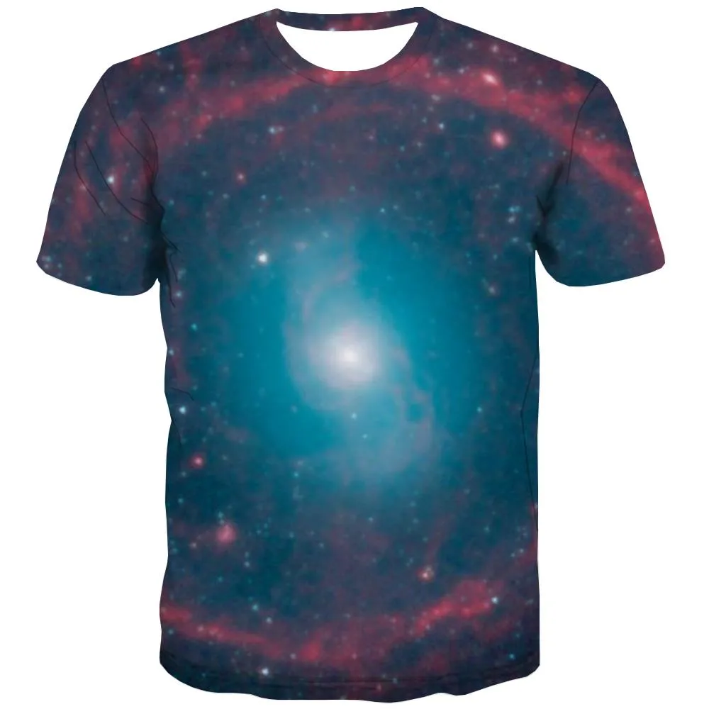 Galaxy T-shirt Men Planet T-shirts Graphic Starry Sky T shirts Funny Colorful Tshirt Printed Harajuku Tshirts Novelty