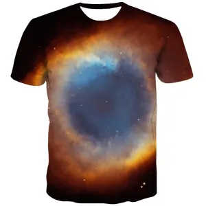 Galaxy T-shirt Men Planet Tshirts Casual Starry Sky T-shirts Graphic Colorful Tshirts Novelty Harajuku Tshirt Anime