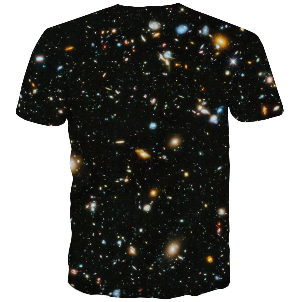 Galaxy T shirts Men Planet Tshirts Cool Starry Sky T-shirts 3d Colorful Shirt Print Harajuku Tshirt Anime