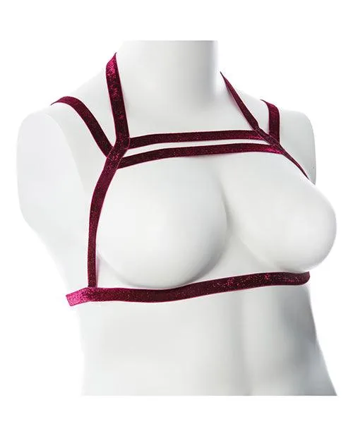 Gender Fluid Sugar Coated Harness - Xl-xxxl Raspberry Glitter