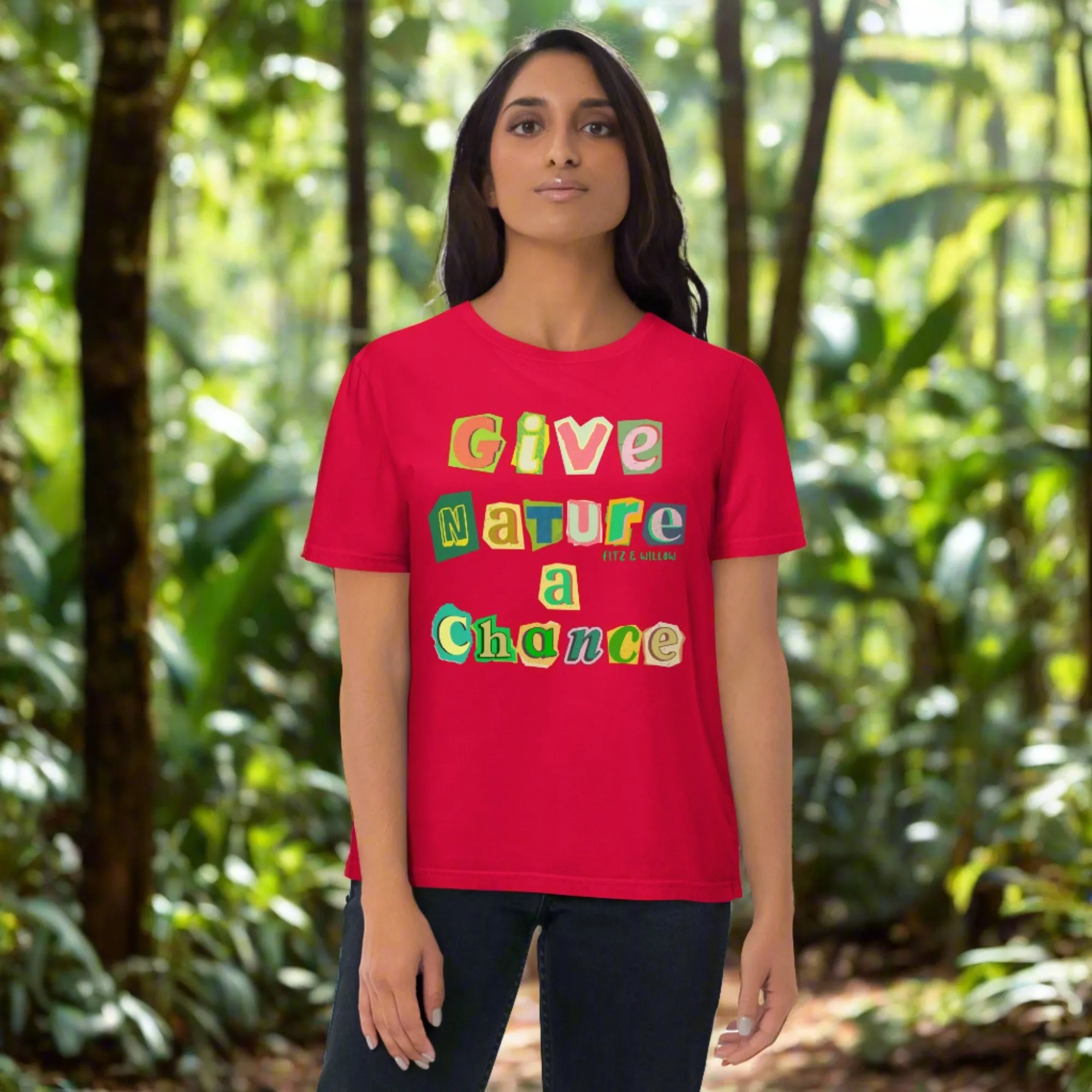 Give nature a chance, Unisex sustainable t-shirt