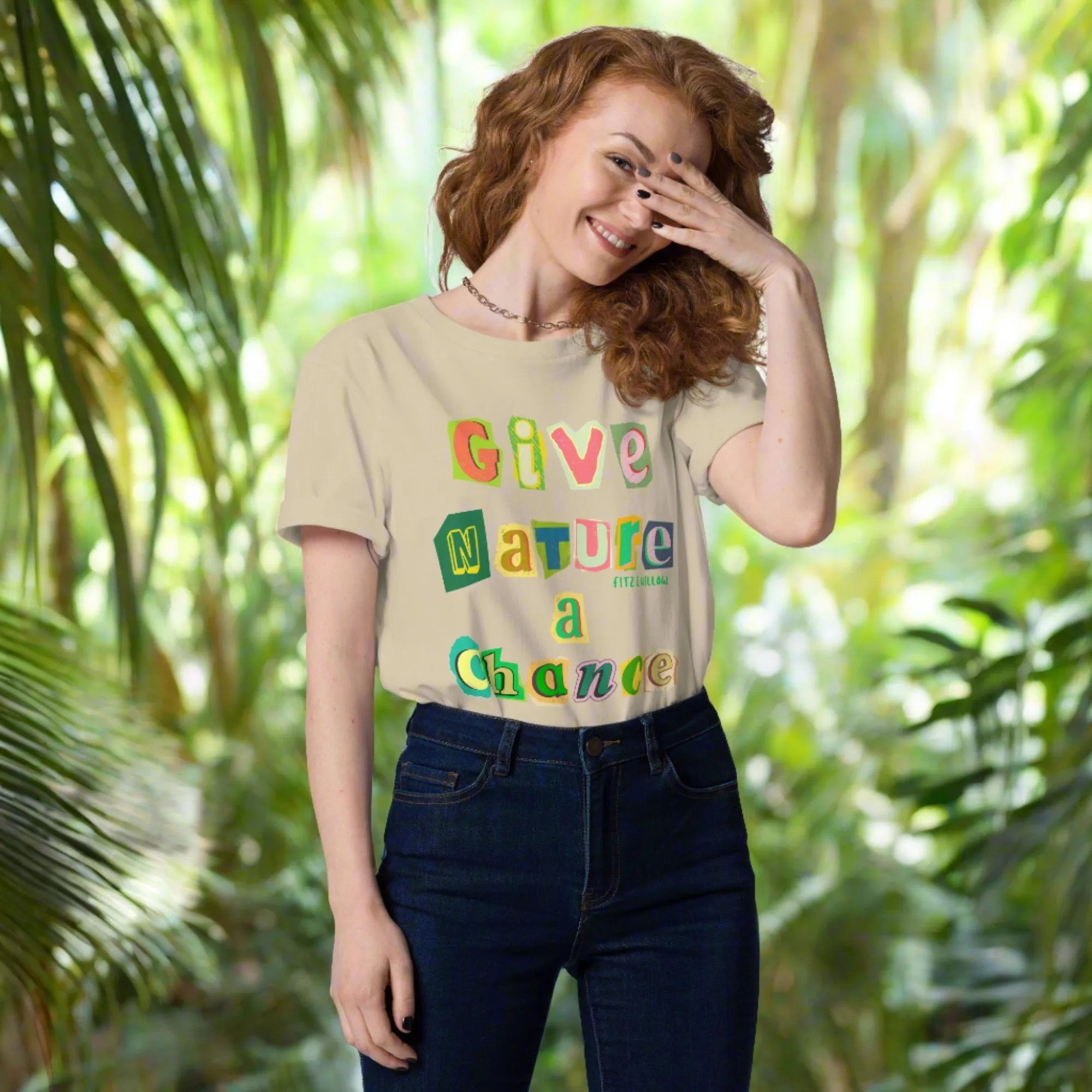 Give nature a chance, Unisex sustainable t-shirt