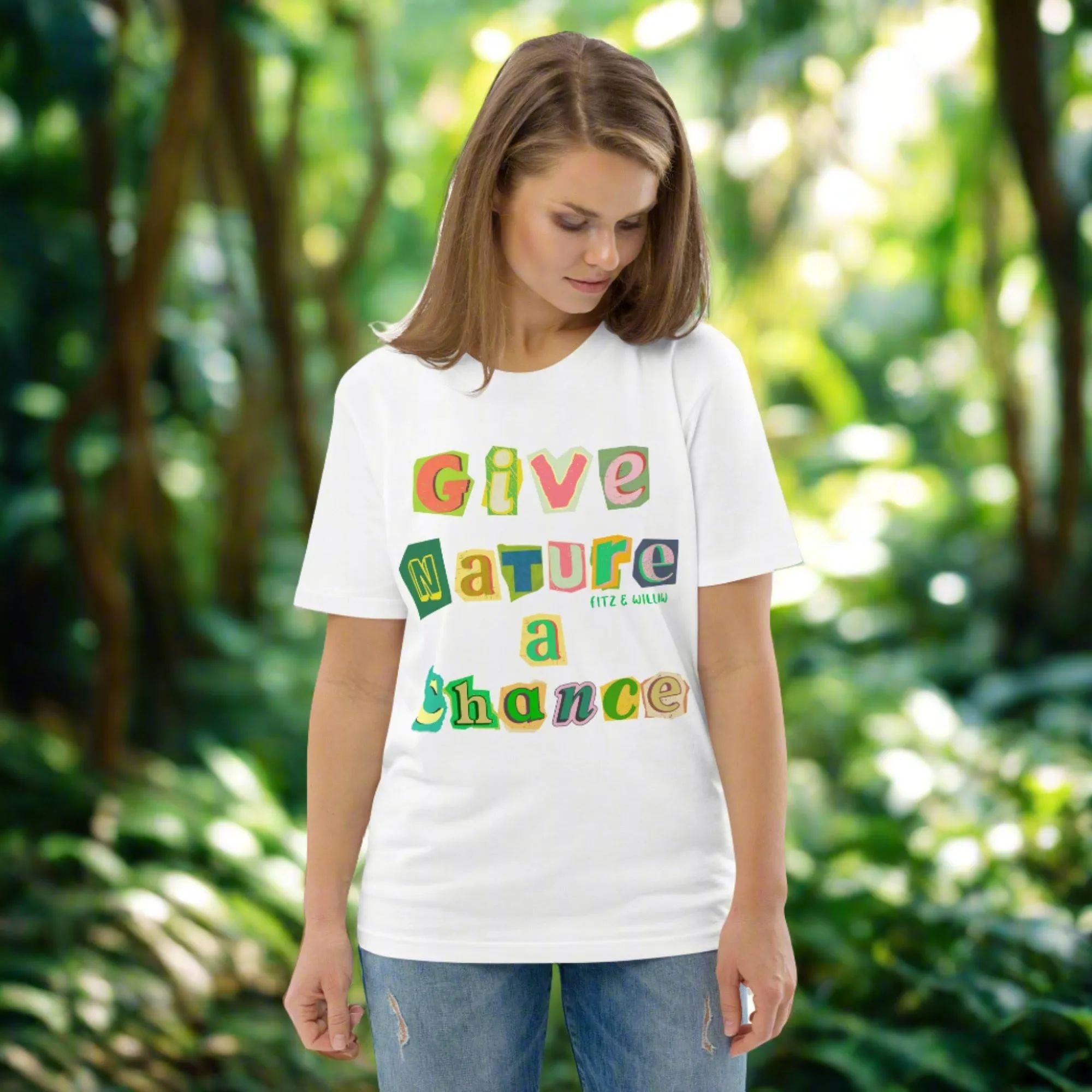 Give nature a chance, Unisex sustainable t-shirt