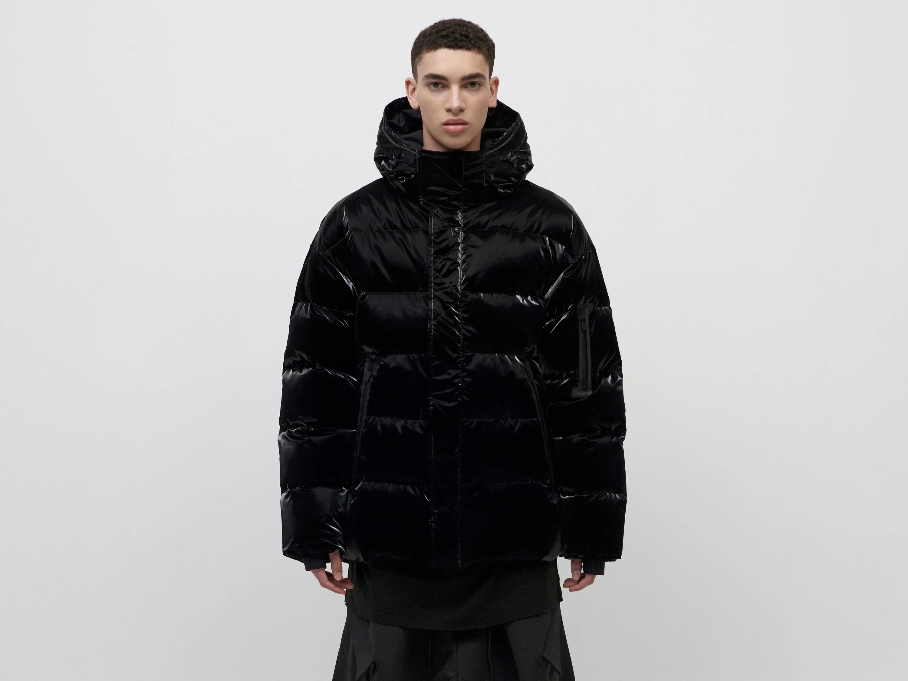 Gloss O.S Down Jacket - Black