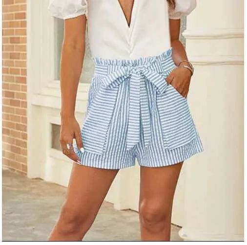 Glow Chic's Commuter Loose Striped Shorts