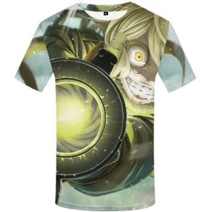 Gun T-shirt Men Cartoon Shirt Print War Tshirts Casual Psychedelic T-shirts Graphic Lightning Tshirt Anime Short Sleeve summer