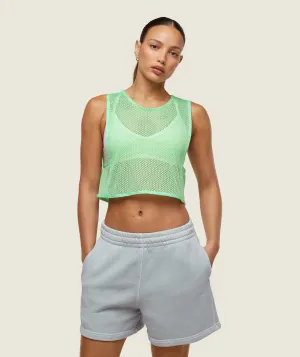 Gymshark everywear Cropped Mesh Tank - Bring It Green