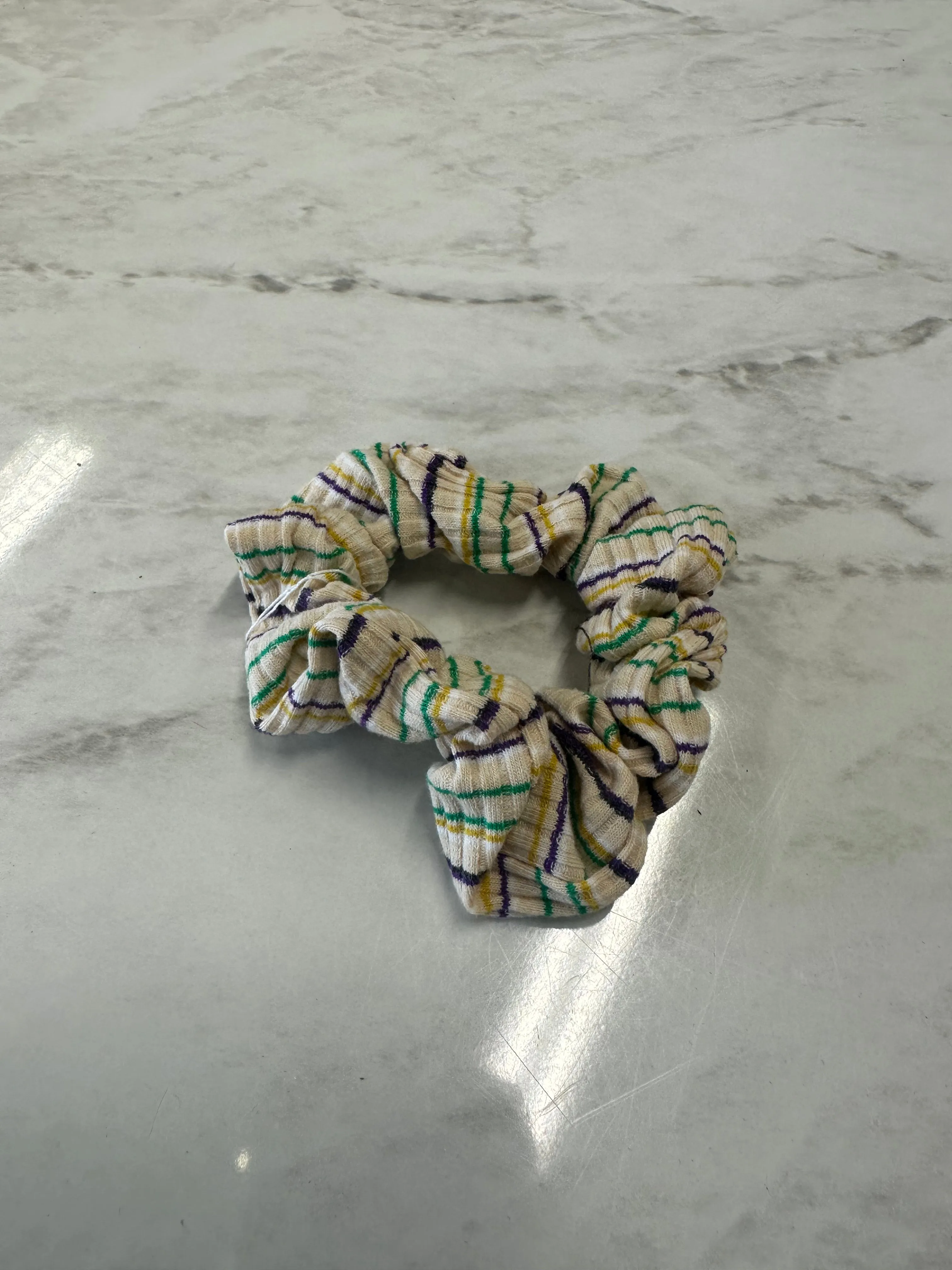 Hair Scrunchie - Lined Pattern