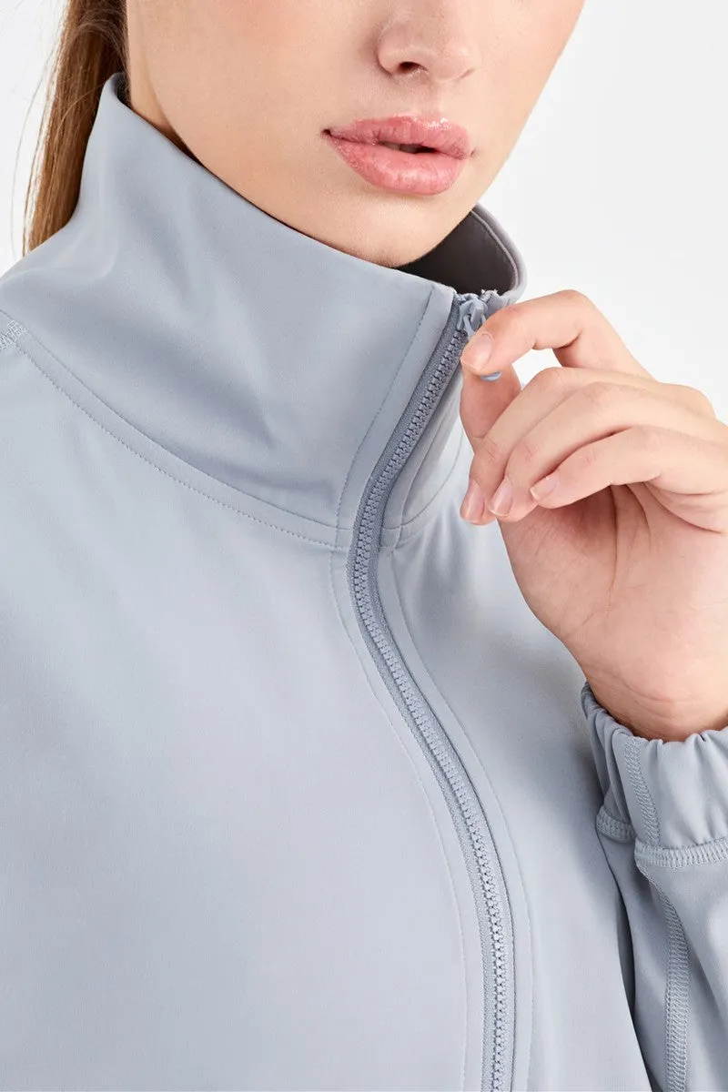 Half-Zip Cropped Pullover Sweatshirt