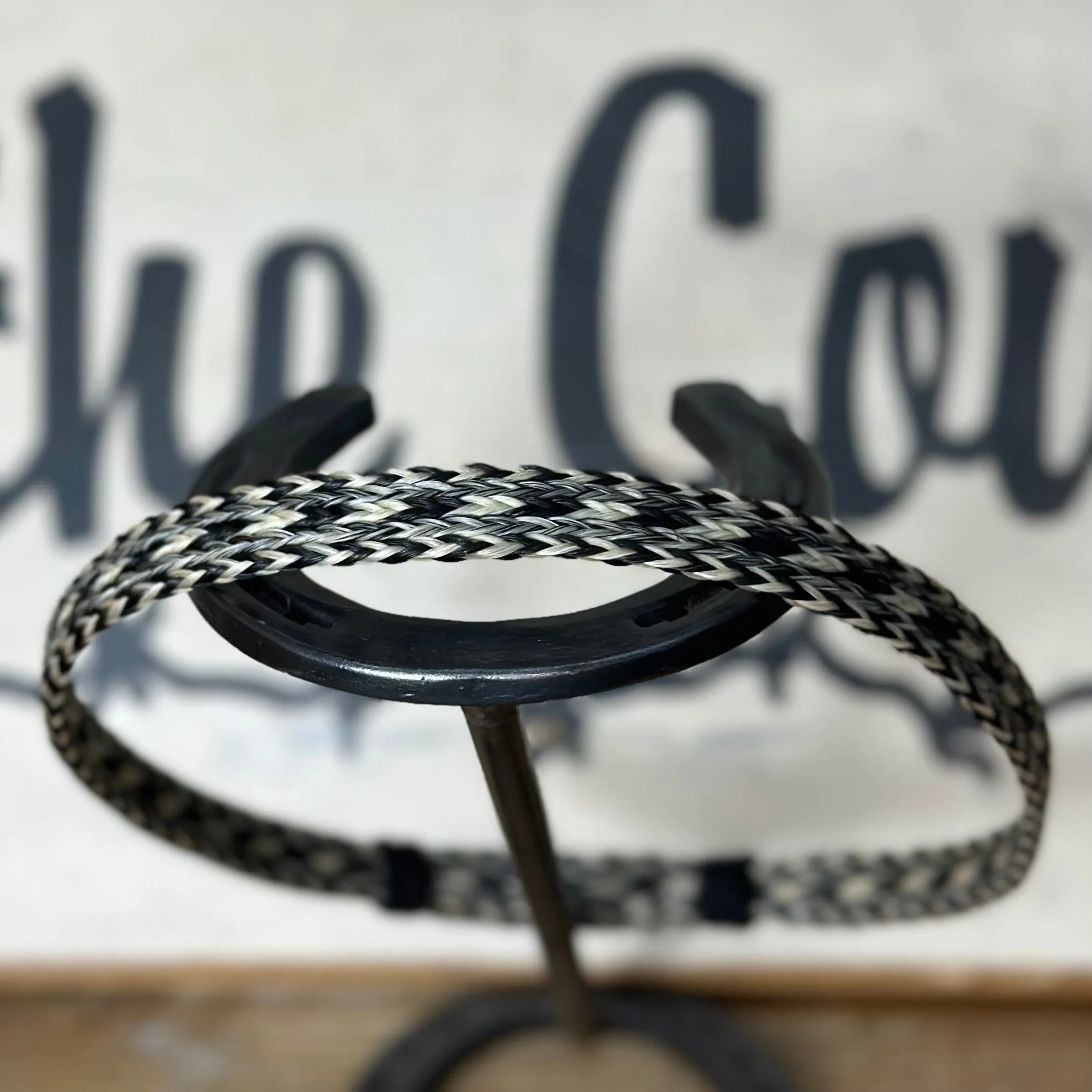 Hat Band | Horsehair 5 Strand w/ Knots Salt/Pepper/Black/White