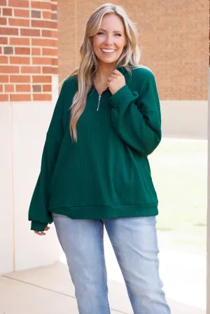 Have Courage Pullover, Hunter Green