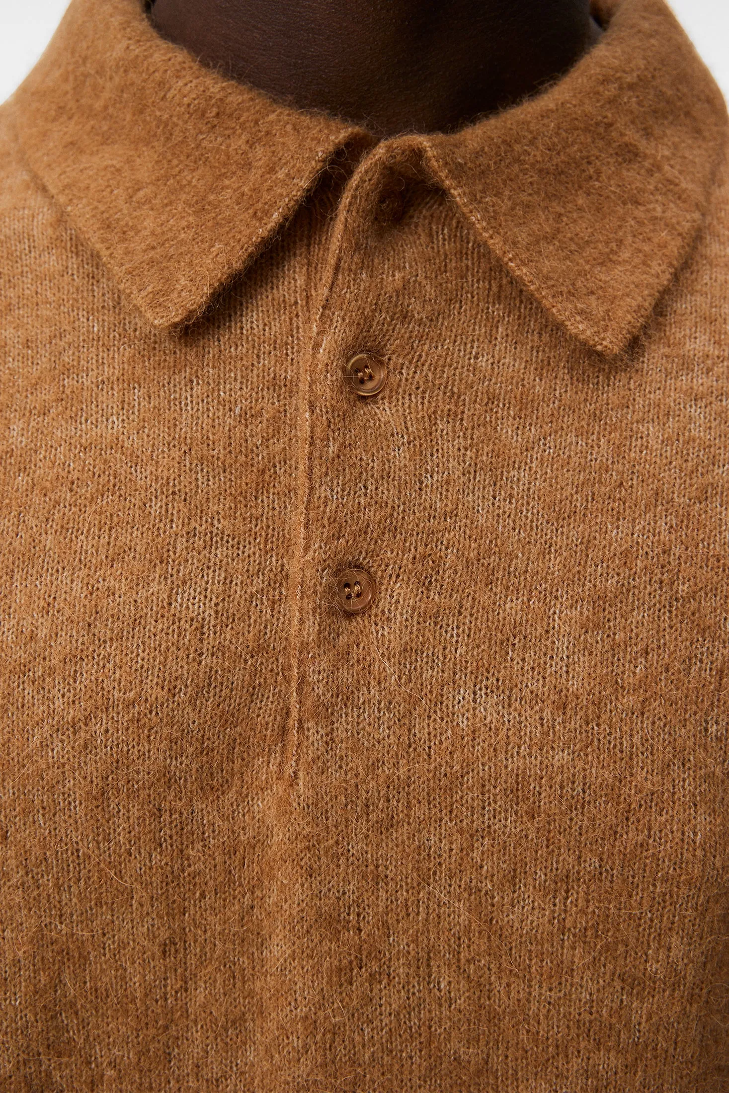 Hayden Hairy Polo Knit / Chipmunk