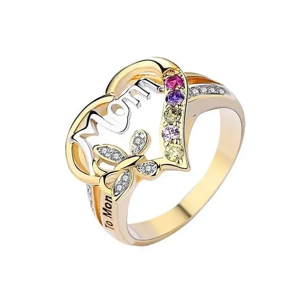 Heart King Shaped Love Fashion Mom Ring