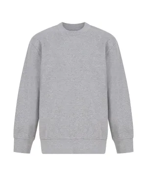 Heather Grey - Kids sustainable fashion curved hem sweatshirt