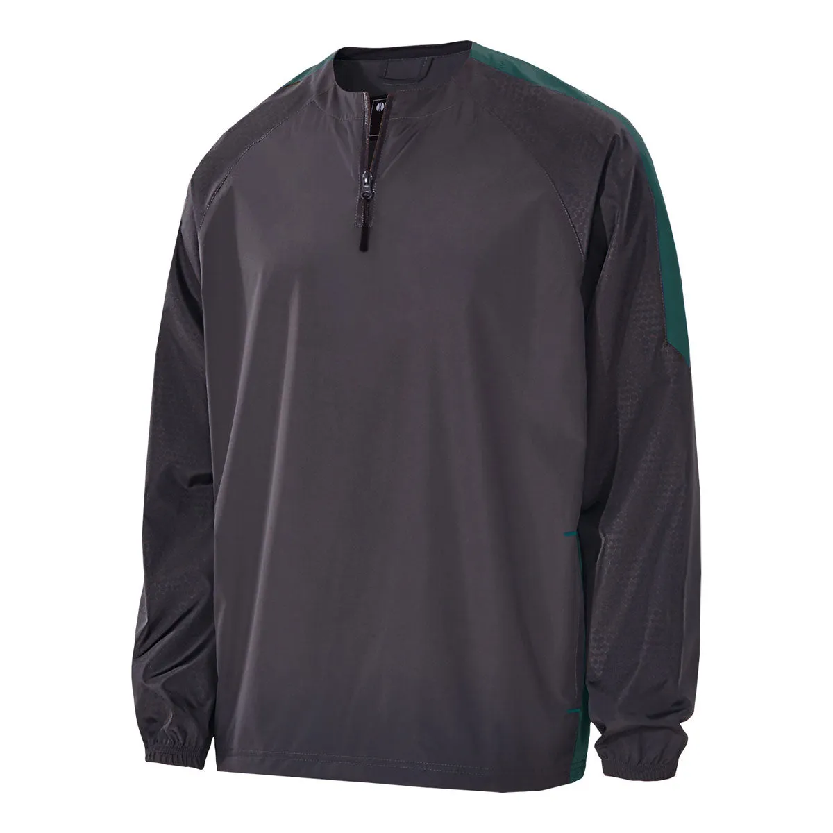 Holloway Men's Carbon/Dark Green Bionic Quarter Zip Pullover