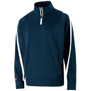 Holloway Men's Navy/White Quarter Zip Determination Pullover