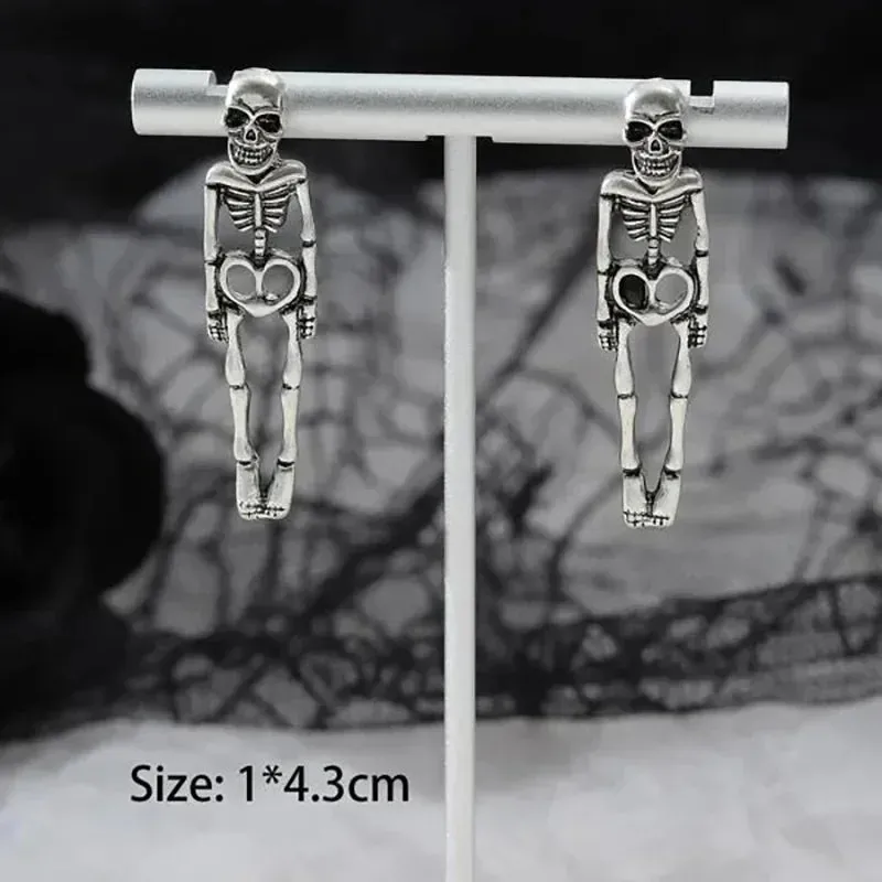 Hop Gift Fashion Drop Gothic Dropped Trend Skull Hip Halloween New Earring