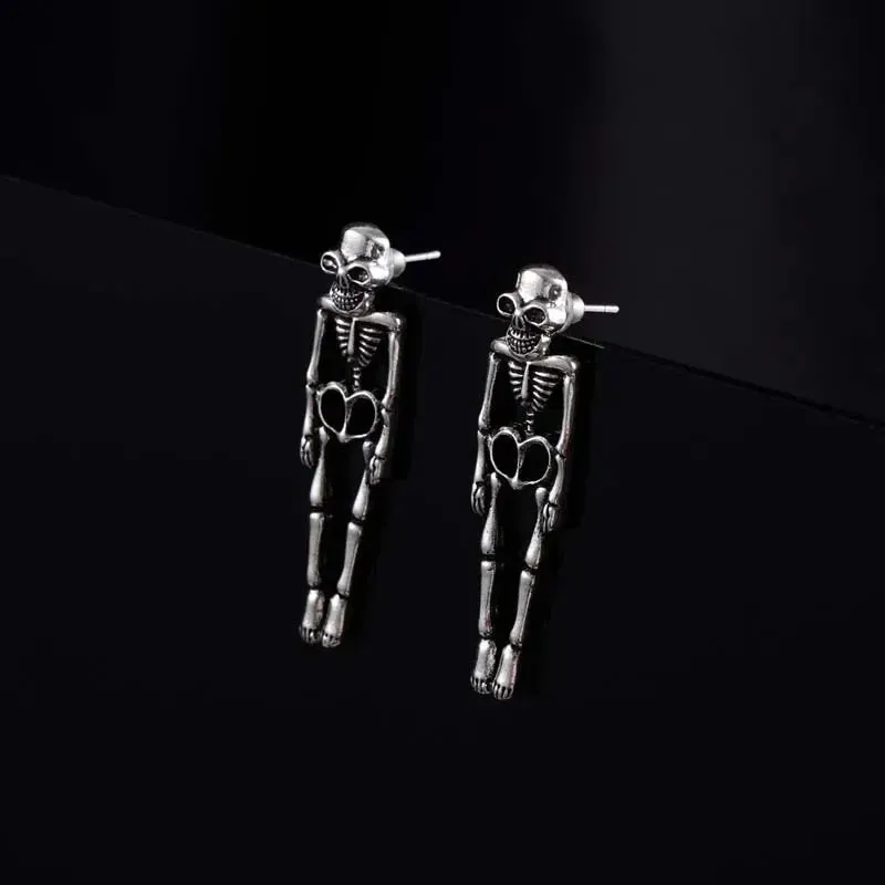 Hop Gift Fashion Drop Gothic Dropped Trend Skull Hip Halloween New Earring