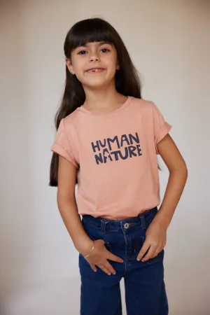 Human Nature Kids Unisex Organic Cotton T-shirt | Rose