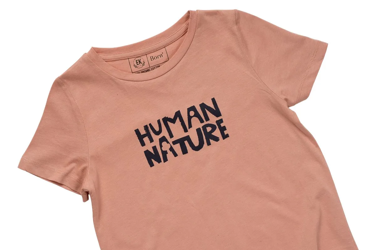 Human Nature Kids Unisex Organic Cotton T-shirt | Rose