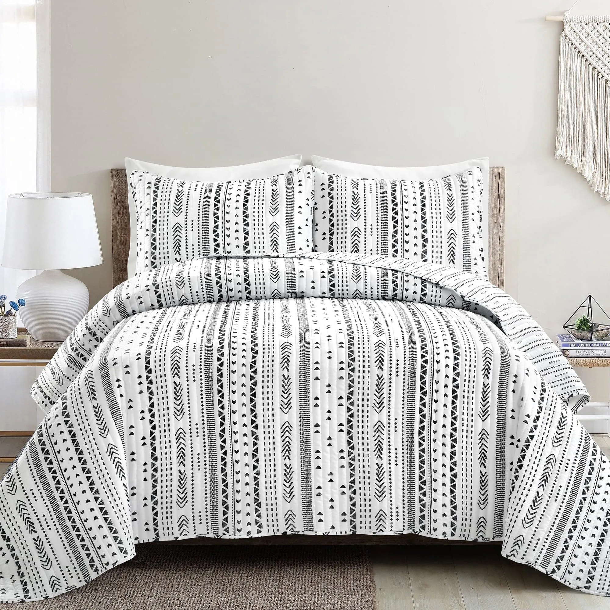 Hygge Stripe 3 Piece Quilt Set