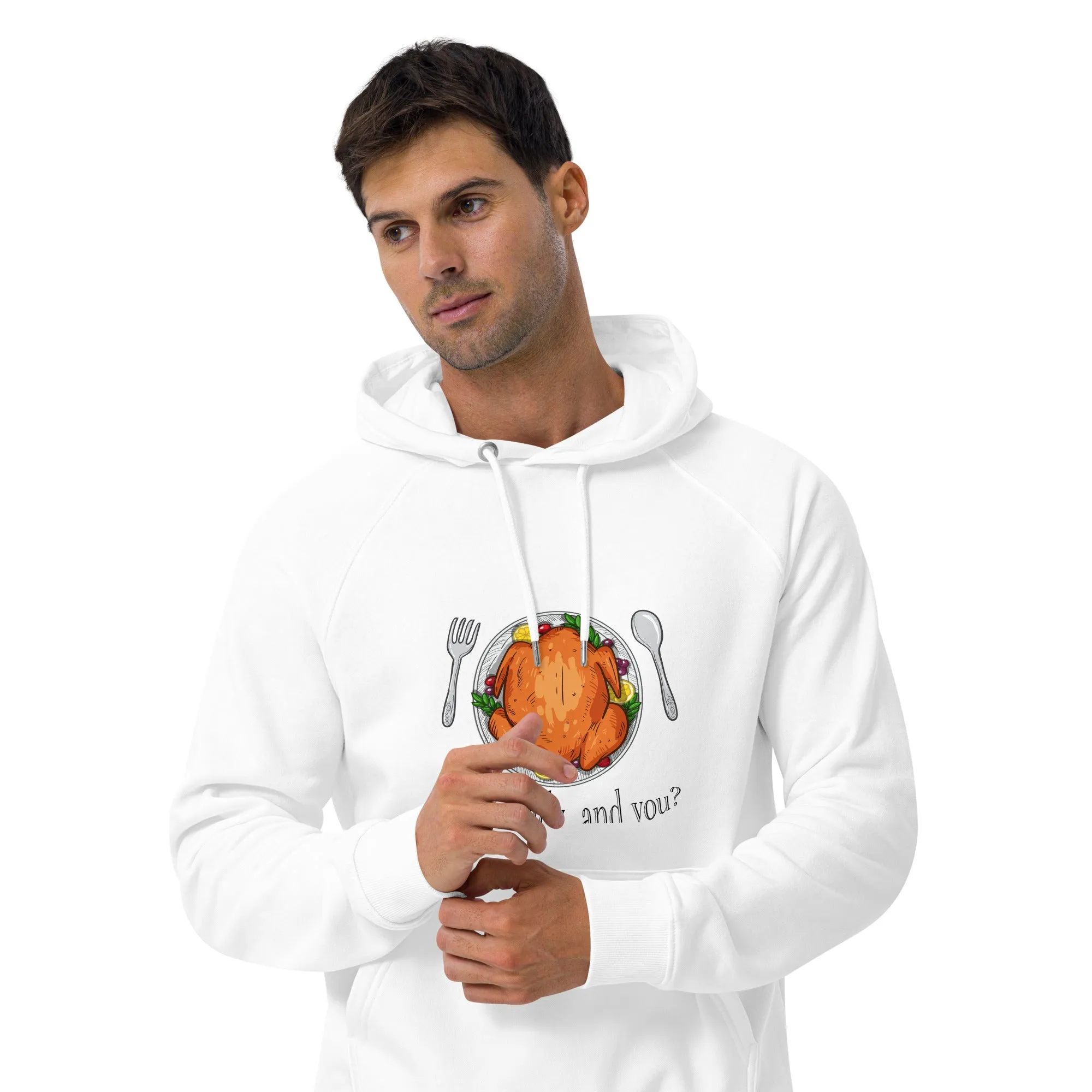 I Am Ready And You Graphic Men Eco Raglan Hoodie